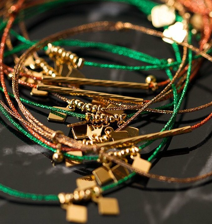 Les petits bracelets Lurex - modèle Tube Etoile