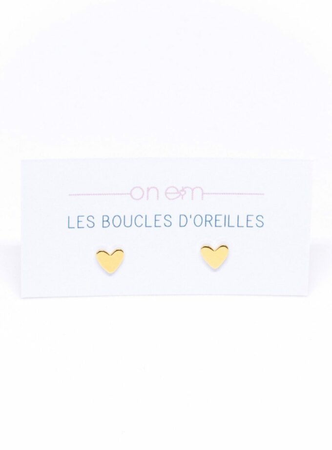 Boucles d'oreilles Clous Petit Coeur