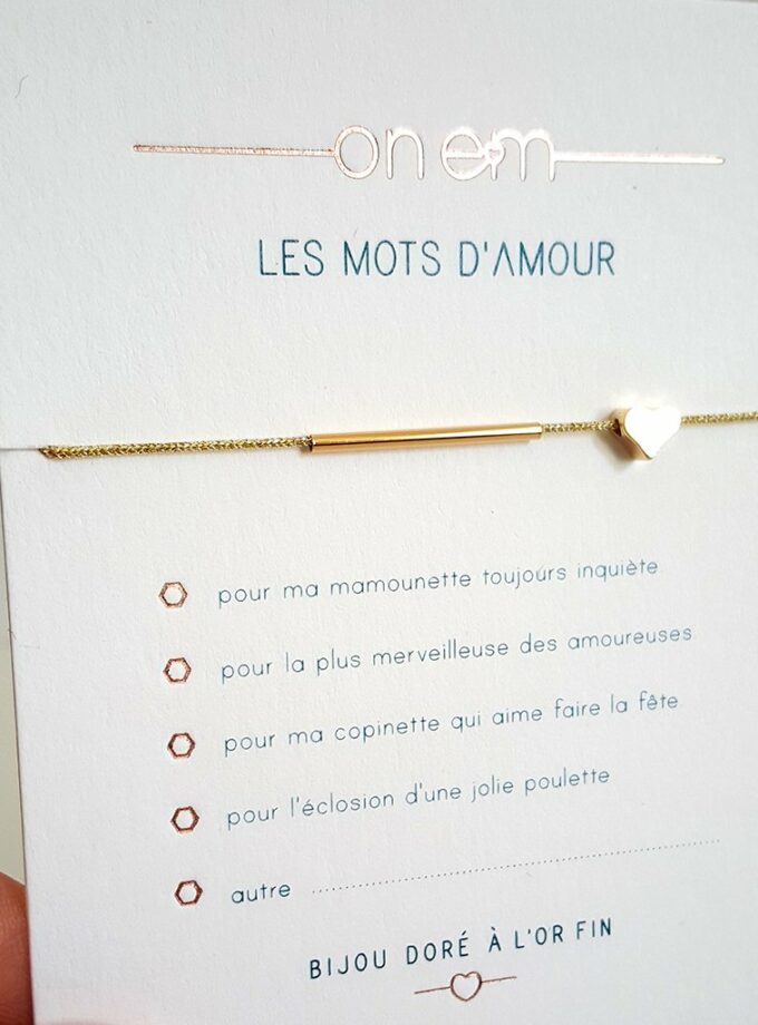 Les mots d'amour - Bracelet lettres