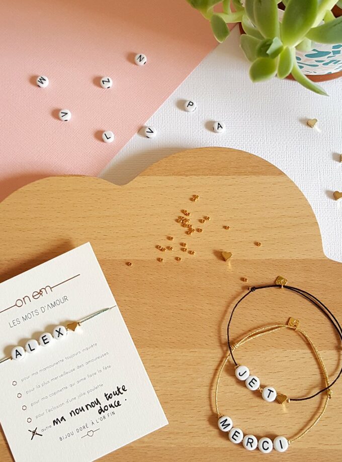 Les mots d'amour - Bracelet lettres
