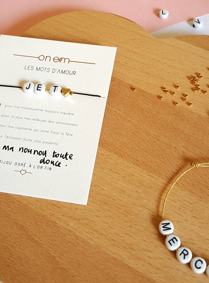 Les mots d'amour - Bracelet lettres