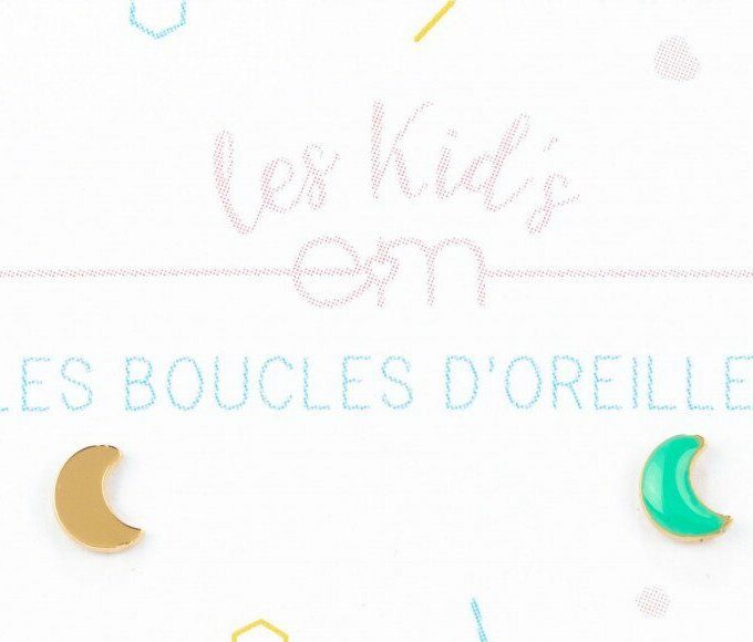 Boucles d'oreilles enfant Moon