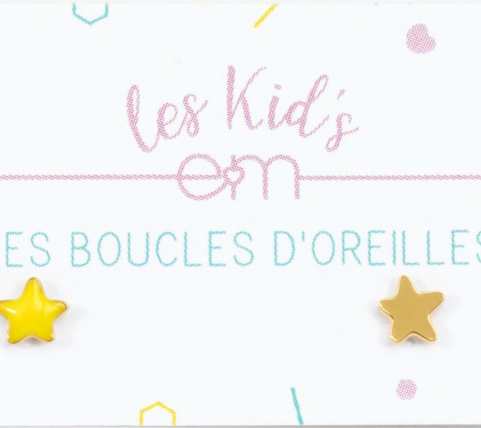 Boucles d'oreilles enfant Star