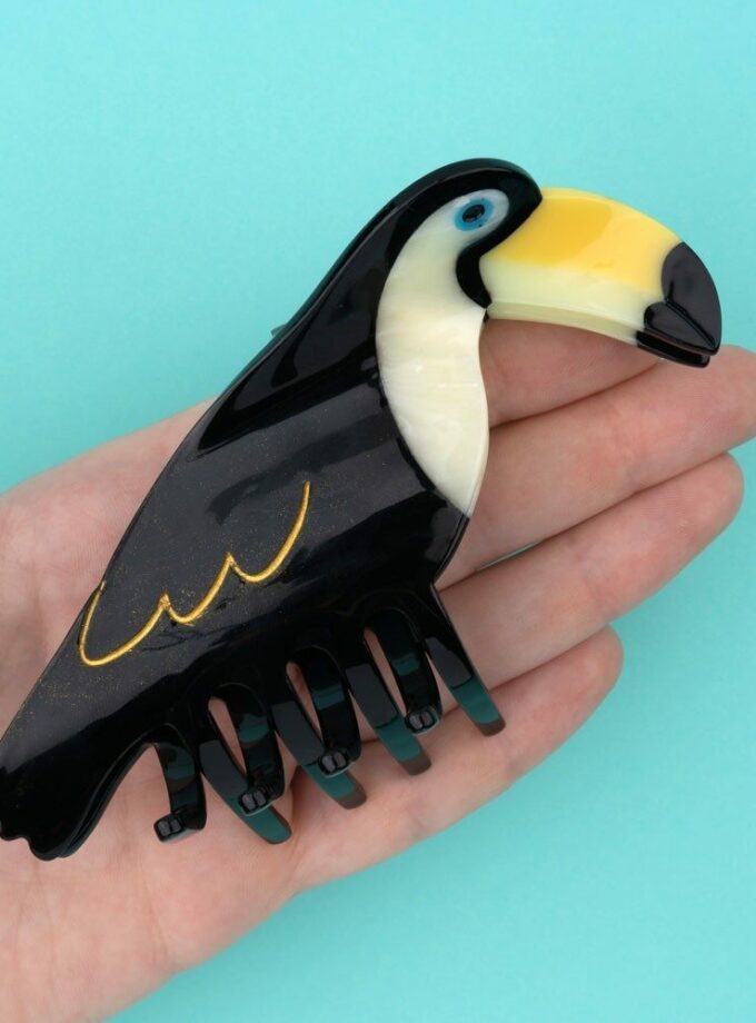 Grande pince à cheveux Toucan