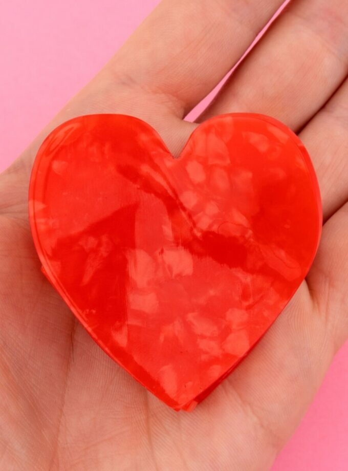 Pince à cheveux Coeur - Rouge