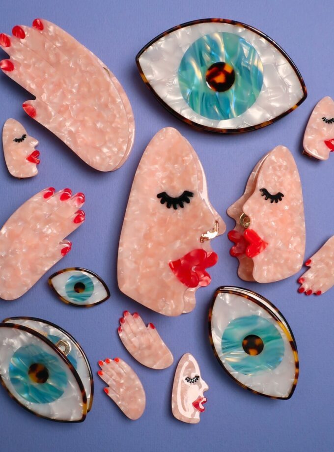 Pince à cheveux Main - Blanc