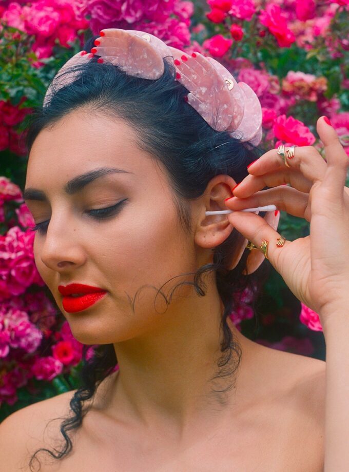 Pince à cheveux Main - Blanc