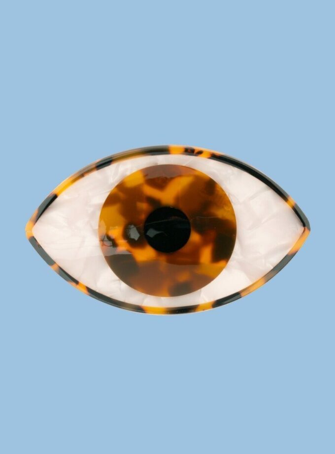 Pince à cheveux Oeil - Marron