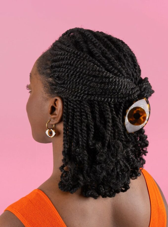 Pince à cheveux Oeil - Marron