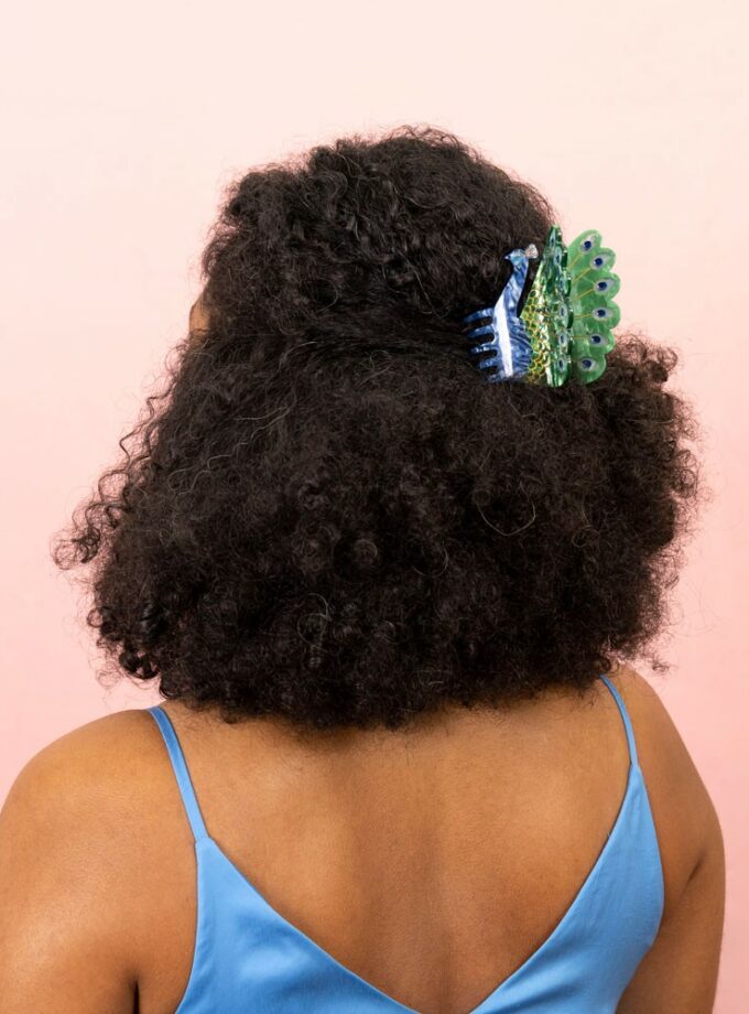 Pince à cheveux Paon