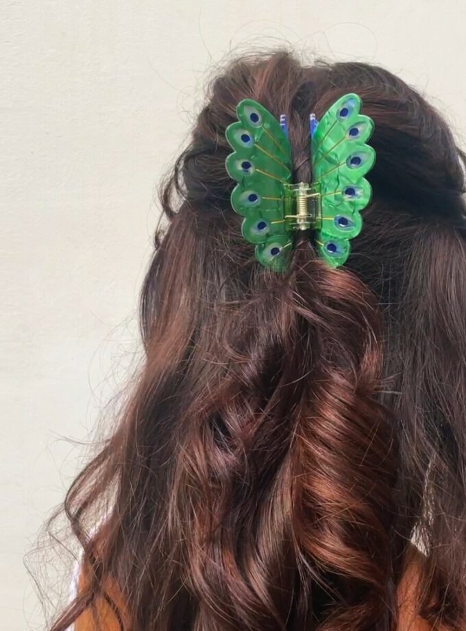 Pince à cheveux Paon