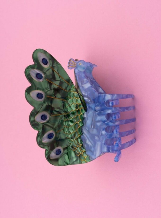 Pince à cheveux Paon