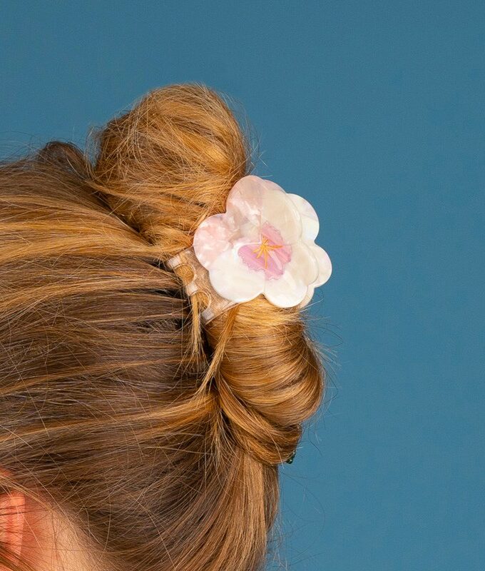 Pince à cheveux Pensée Rose