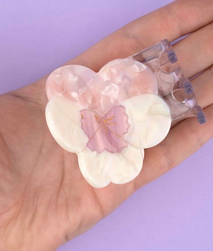 Pince à cheveux Pensée Rose