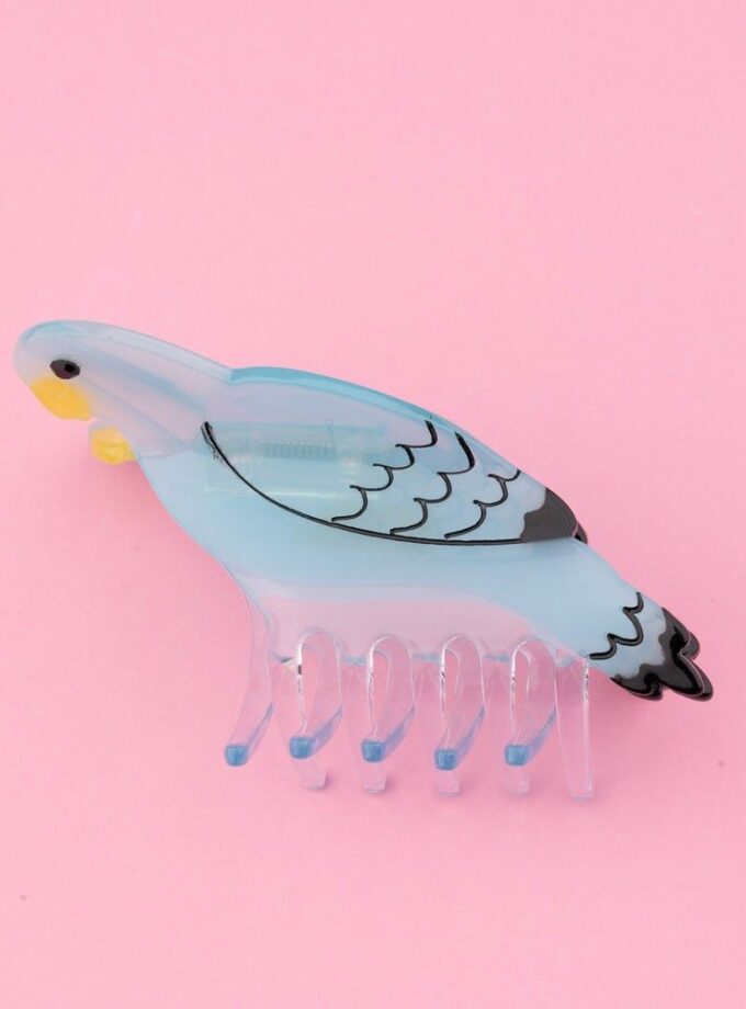 Pince à cheveux Perruche bleue