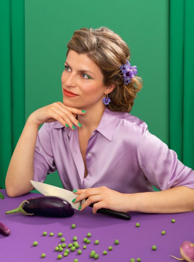 Pince à cheveux trois Pensées