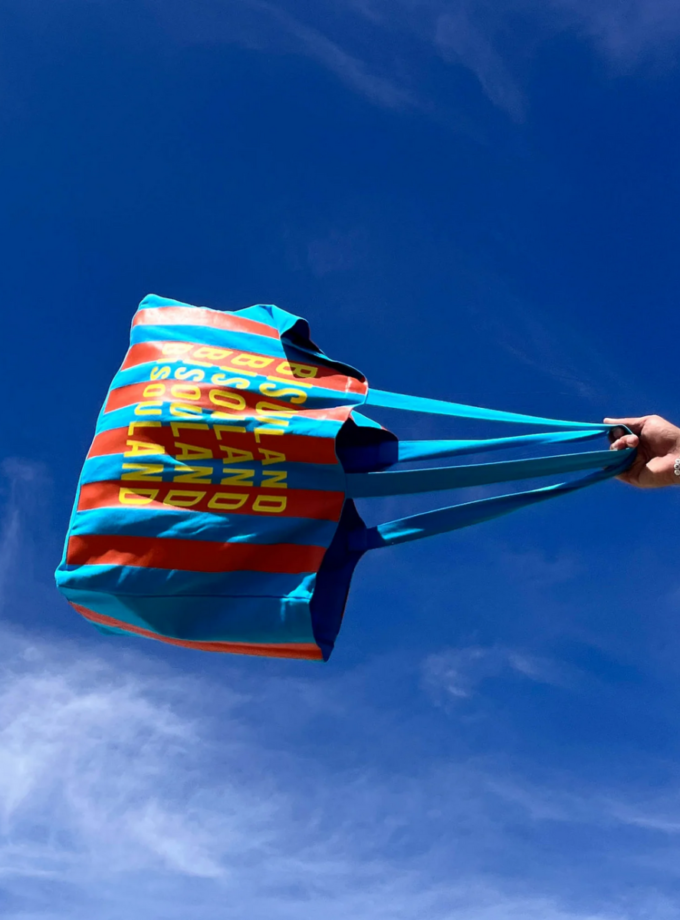 Cabas Bisouland print jaune - Mathilde Cabanas