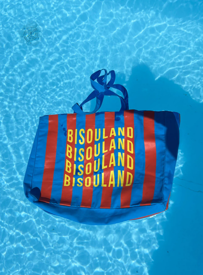 Cabas Bisouland print jaune - Mathilde Cabanas