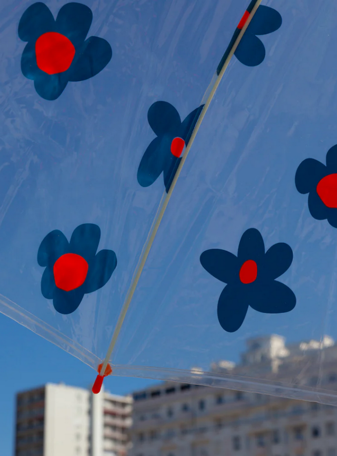 Parapluie fleurs bleues adulte MC x Bonjour Georges - Mathilde Cabanas