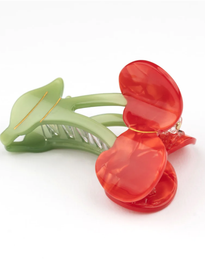 Pince à cheveux cerise