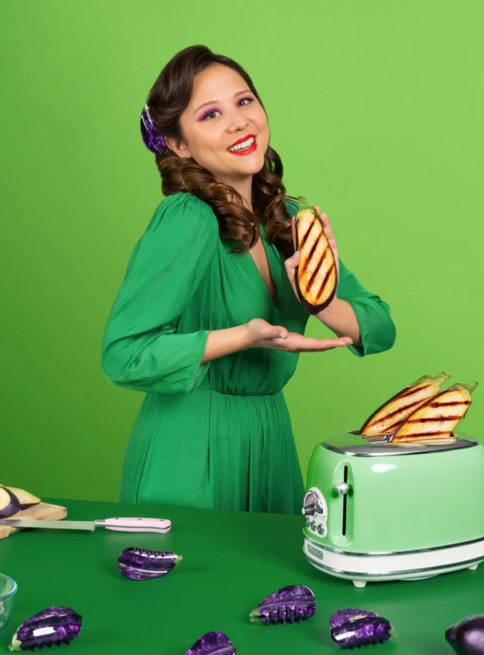 Pince à cheveux aubergine