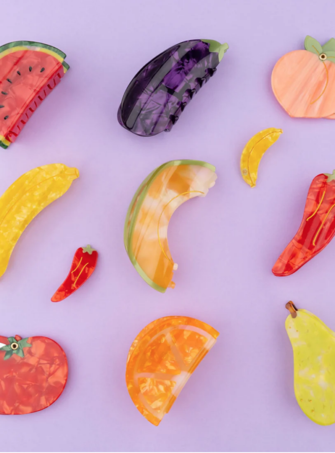 Pince à cheveux aubergine