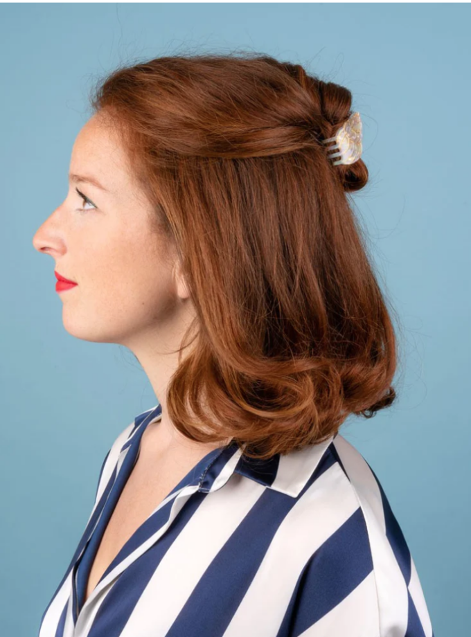 Mini pince à cheveux coquillage