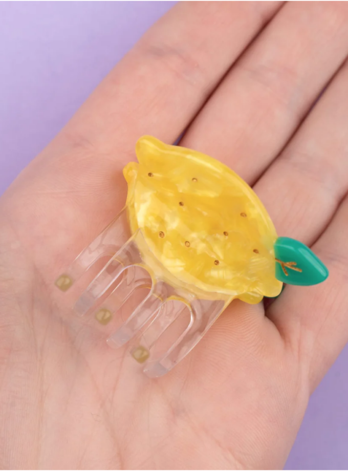 Mini pince à cheveux citron