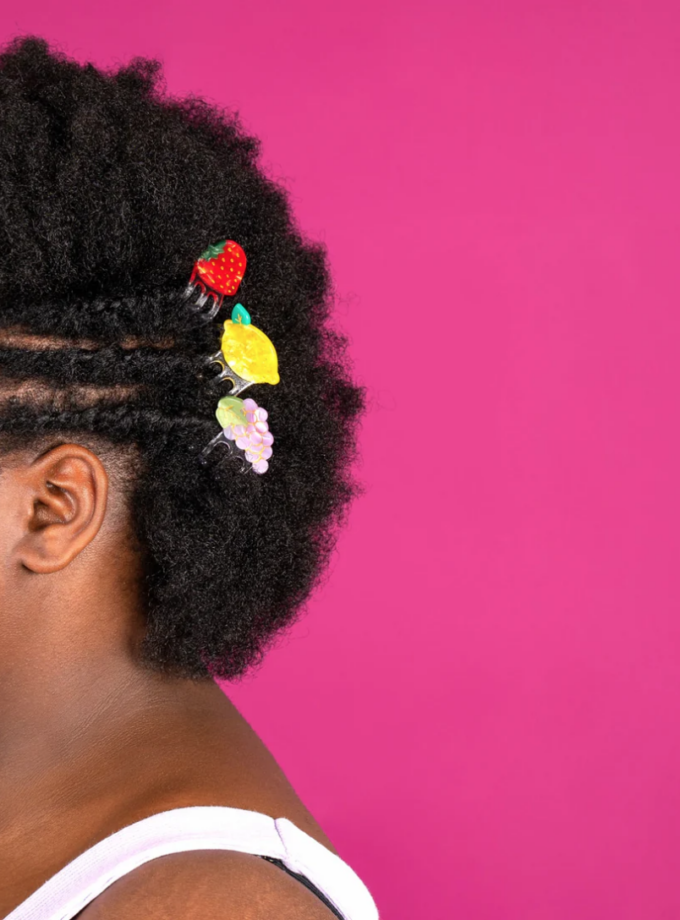 Mini pince à cheveux citron