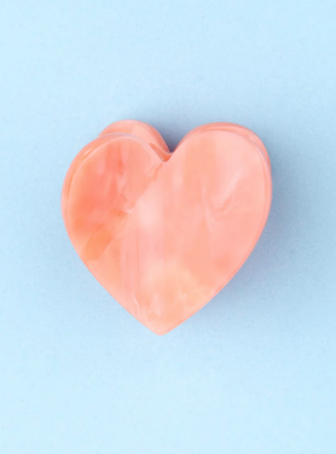 Mini pince à cheveux Coeur - Rose