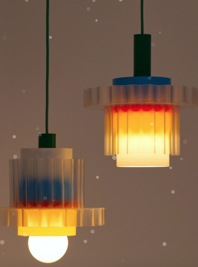 Lampe Gigi n°5 - Cable bleu ciel