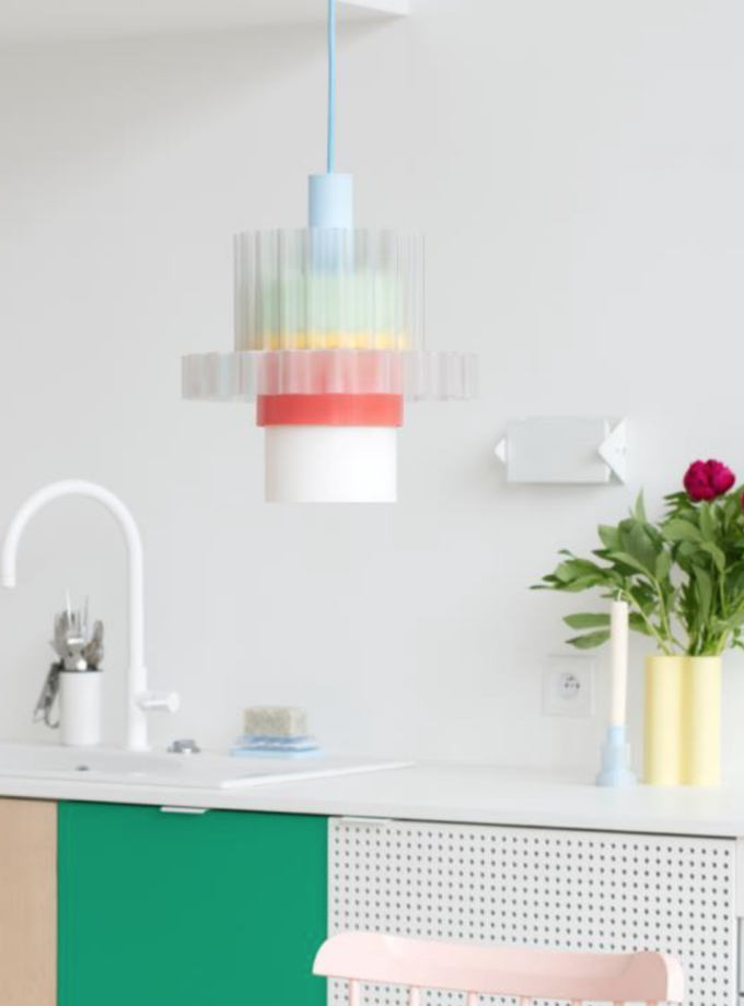 Lampe Gigi n°5 - Cable bleu ciel