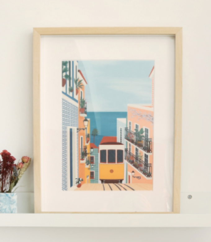 Coffret peinture -  Lisbon tram
