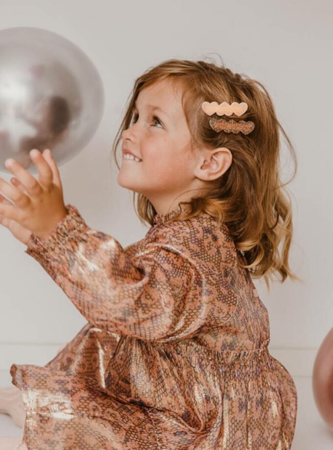 Barrette 4 fleurs de Sakura - Nacre