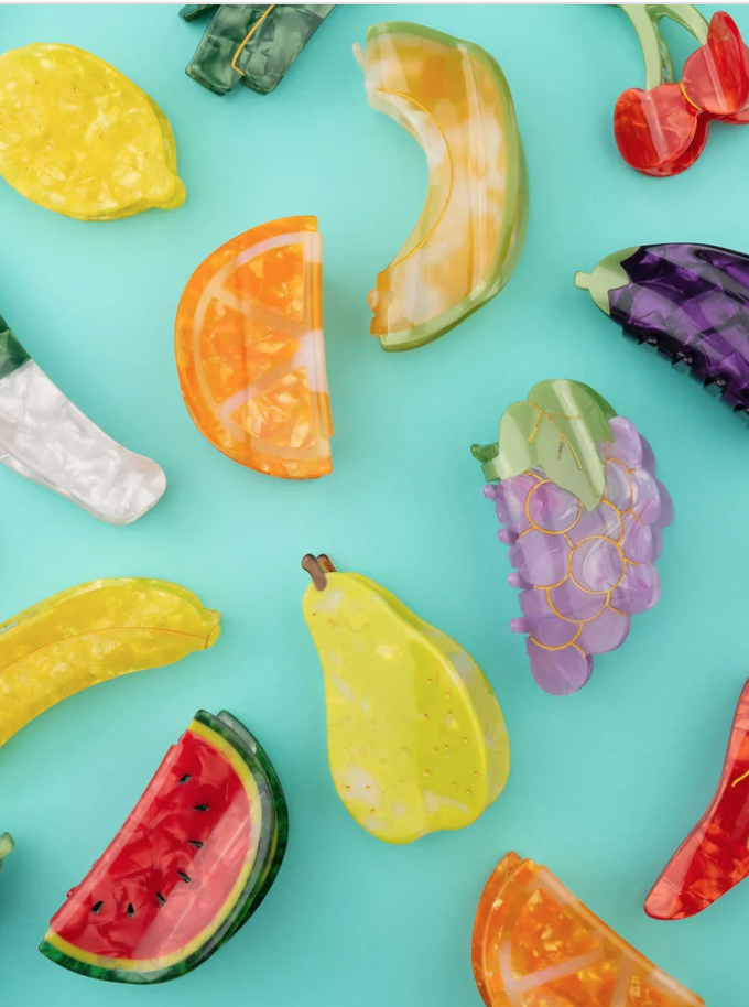 Pince à cheveux orange