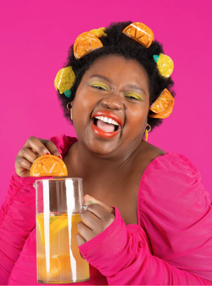 Pince à cheveux orange