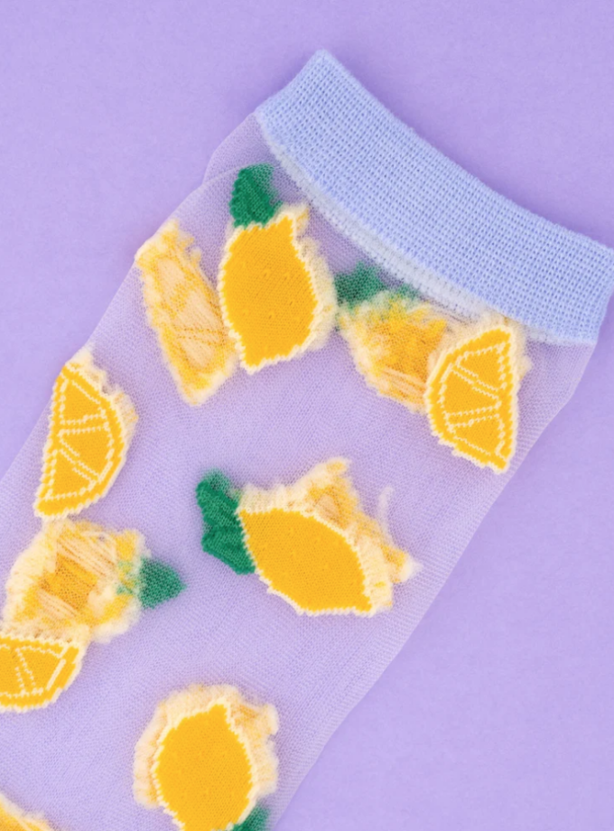 Chaussettes transparentes Citron