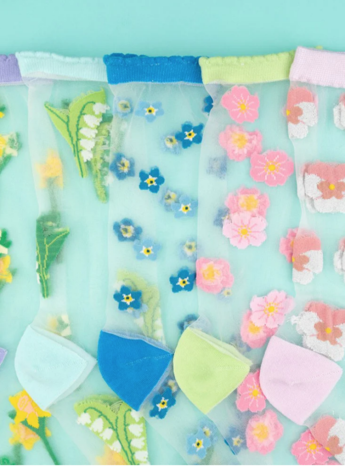 Chaussettes transparentes Muguet