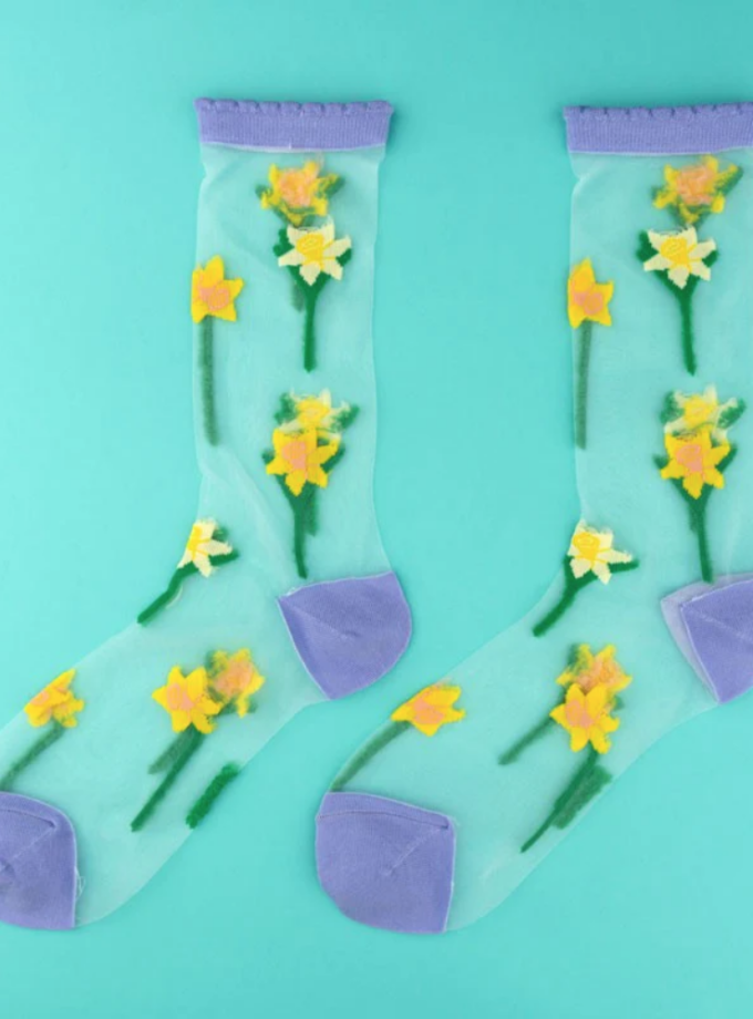 Chaussettes transparentes Jonquille