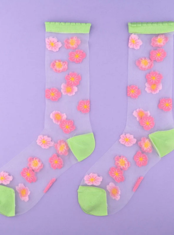Chaussettes transparentes Sakura