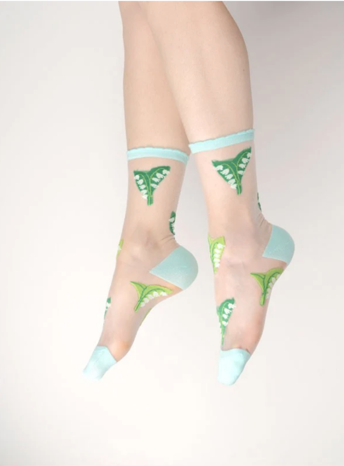 Chaussettes transparentes Muguet
