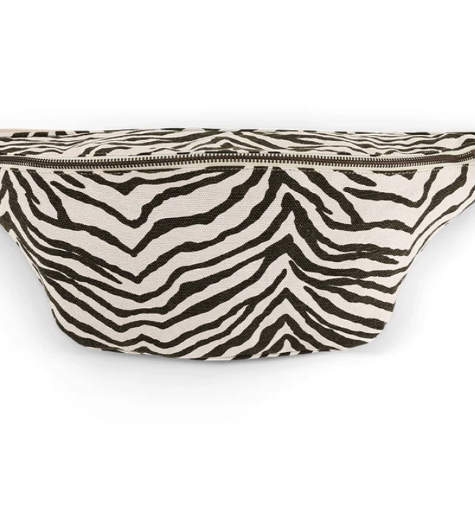 Sac banane Zèbre - Noir tapenade