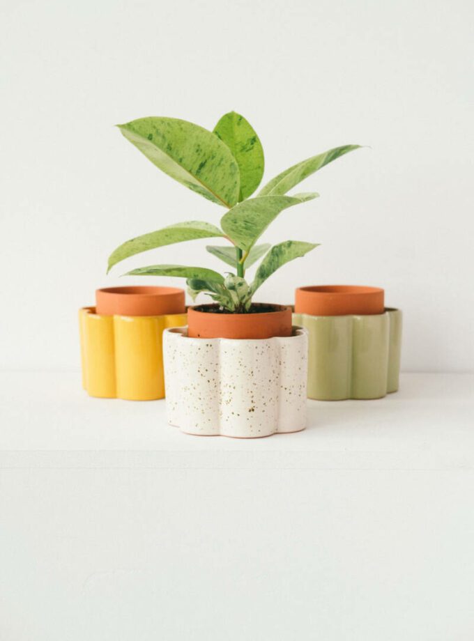 Pot autonome Paula - Jaune moutarde