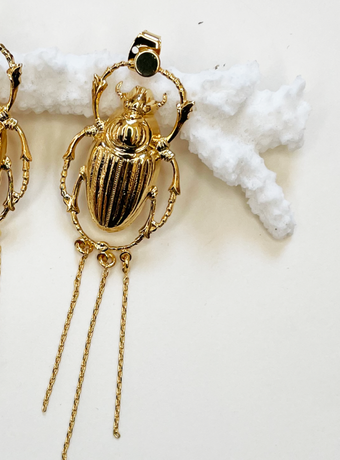Boucles d'oreilles - Scarabée