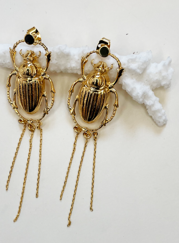 Boucles d'oreilles - Scarabée