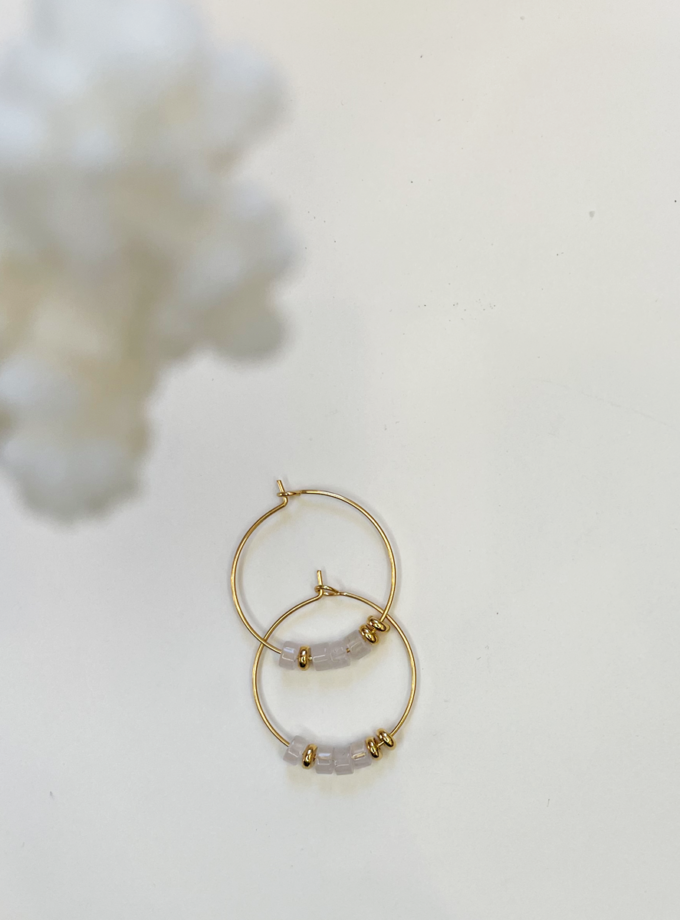 Créoles perles d'opale Eli