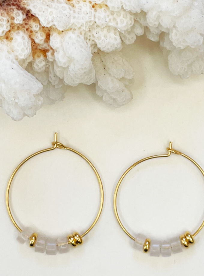 Créoles perles d'opale Eli