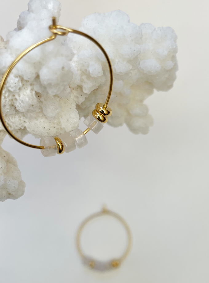 Créoles perles d'opale Eli