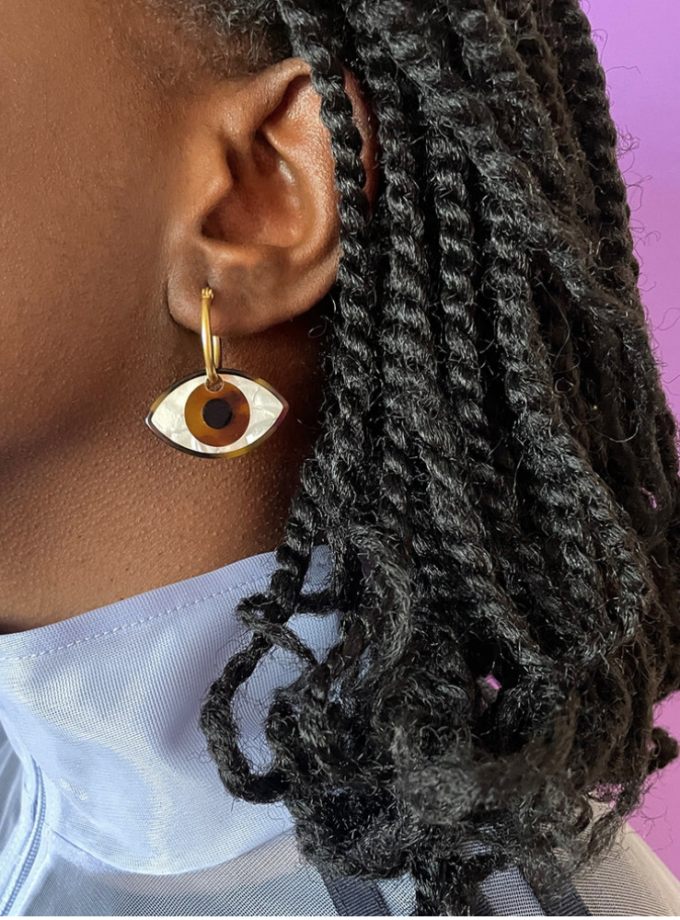 Boucles d'oreilles Oeil - Vert