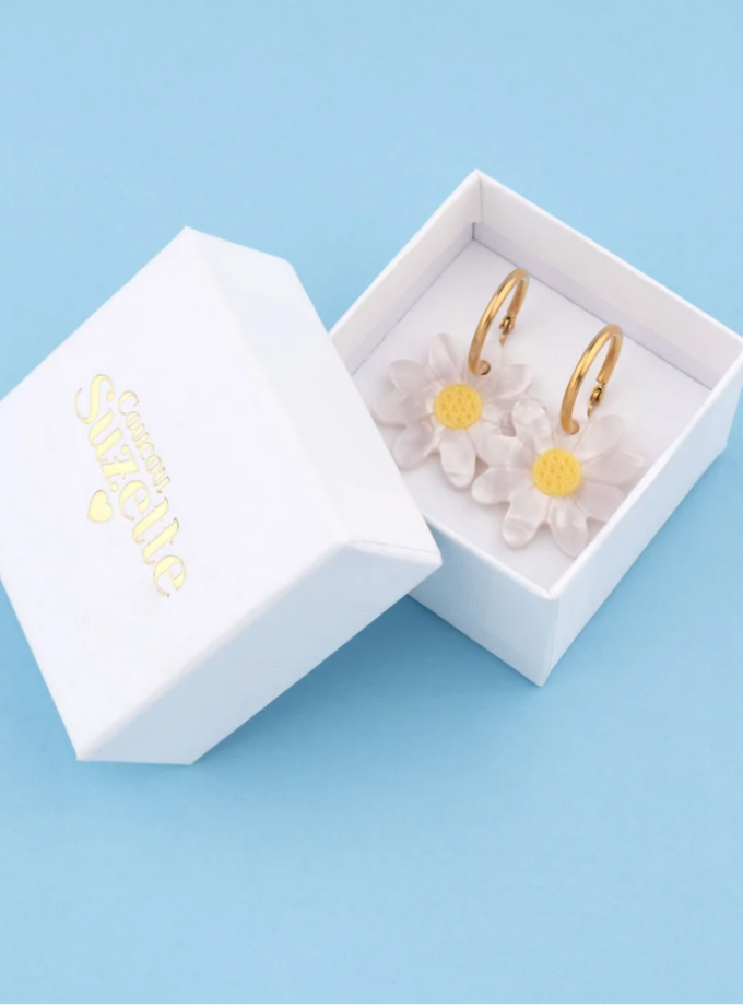 Boucles d'oreilles Pâquerette